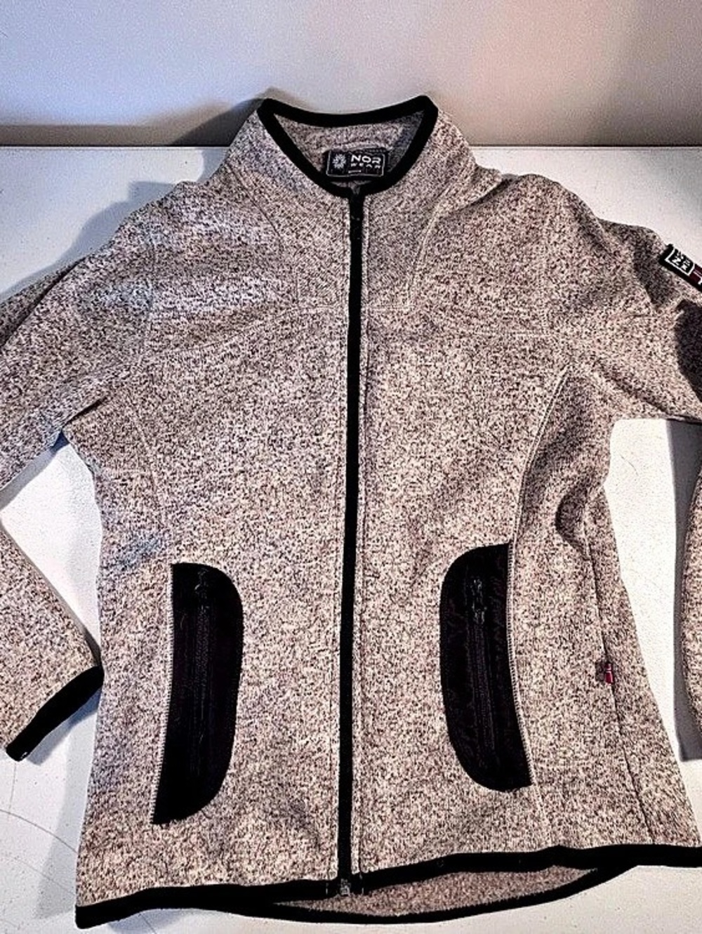 Norwegian Full-Zip Fleece Jacket in Brown